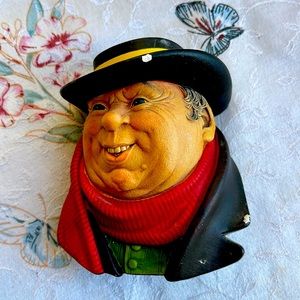 Vintage 1964 Bossons Tony Weller England Chalkware Head